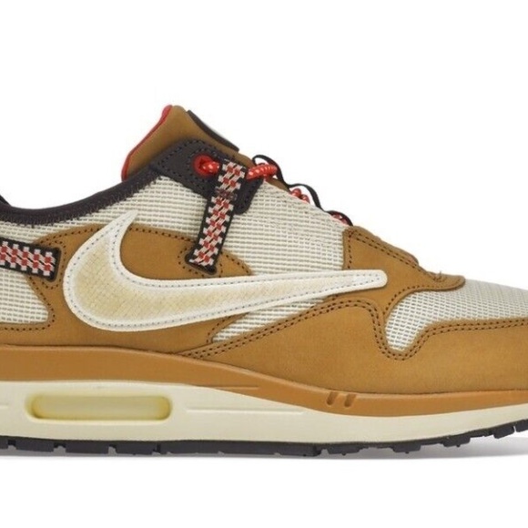 Nike Air Max 1 Travis Scott Cactus Jack Wheat Lemon Drop Mens Size 4.5 - Picture 2 of 16